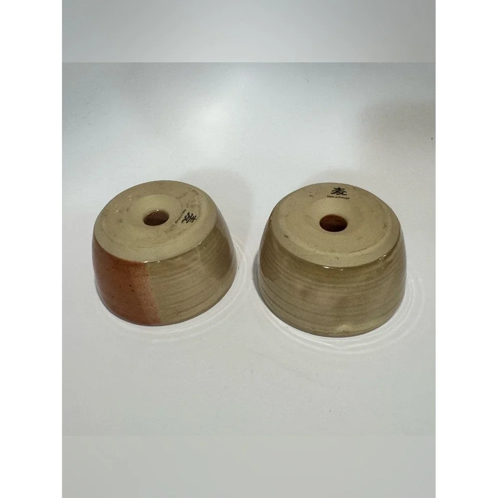 Stoneware Apple Poundcake Bakers Set of (2) Orange Cream Portugal Fall Baking